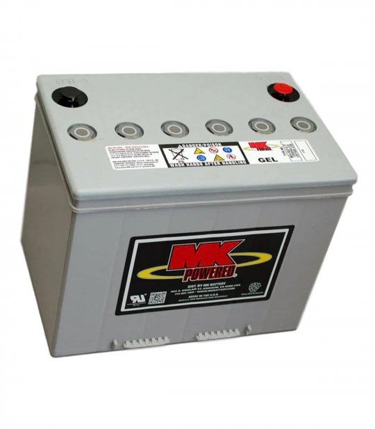 Batterie GEL 74Ah (en profil haut) de MK Powered pour Scooter pour personne handicapée, mobilité réduite ou senior