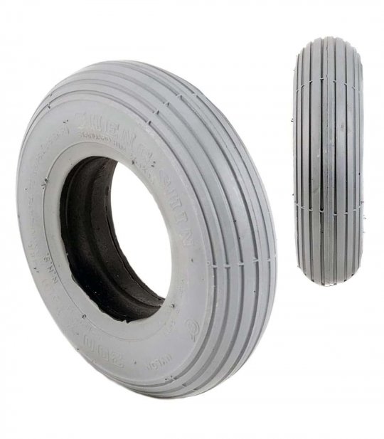 Pneu plein, increvable et bandage – GRIS – 200×50 pour les scooters électriques PMR senior pour personne handicapée
