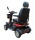 Scooter électrique PMR Pride XL 140S en rouge, vue de devant en biais gauche