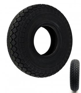 Pneu – NOIR – 330x110 / 4.00-5 (essuie avant) de scooter électrique handicapé PMR pour personne à mobilité réduite Freeider Lion
