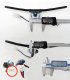 Dimensions de l’ensemble levier accélérateur, potentiomètre et câblage pour le scooter senior PMR Invacare Leo