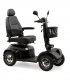 Vue 3/4 avant du scooter électrique handicapé PMR Life & Mobility Presto S en noir