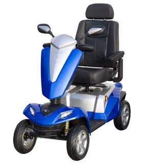 Face du scooter électrique handicapé et senior Kymco Maxer en Bleu